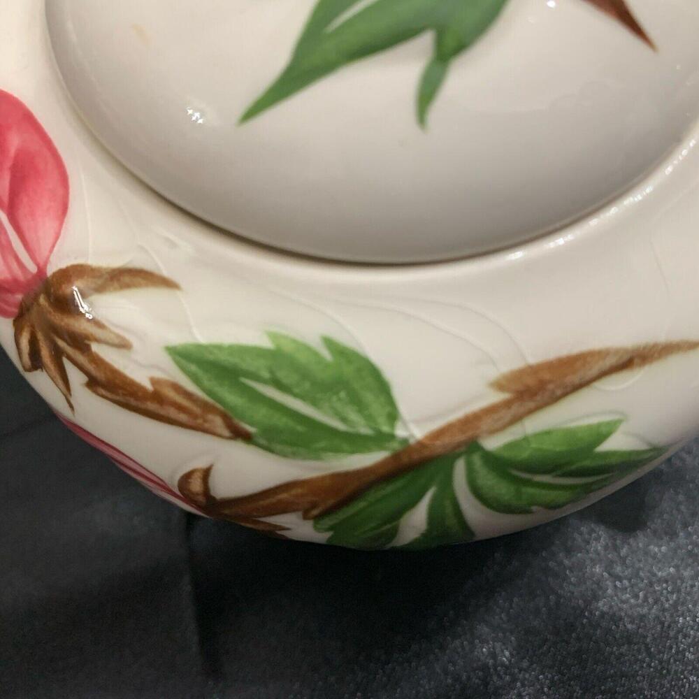 VTG Canonsburg Pottery "American Beauty" Sugar Bowl W/Lid USA MCM cottag… - Picture 4 of 8